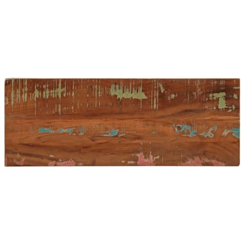 vidaXL Tischplatte, Holzplatte Rechteckig, Massivholzplatte für Tisch Esstisch Couchtisch, Ersatztischplatte, 90x30x3,8cm Altholz Massiv