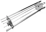 Grillfürst Universal Grillrondell - Schaschlik-Set für Drehspieß und Rotisserie, inkl. 6 Spieße für Schaschlik, Gyros oder Kebab, Gesamtlänge: 45 cm