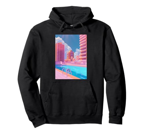 Liminaler Raum: Wohnkomplex Pool Pullover Hoodie