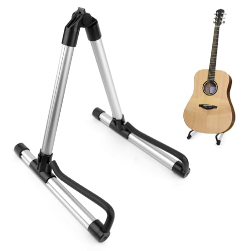 TNOMSNO Gitarrenständer Universal, Gitarrenständer für Akustikgitarren Gitarren Ständer Universal Tragbarer Aluminiumlegierung Gitarrenhalter für Akustikgitarre Elektro E-Gitarre Bassgitarre