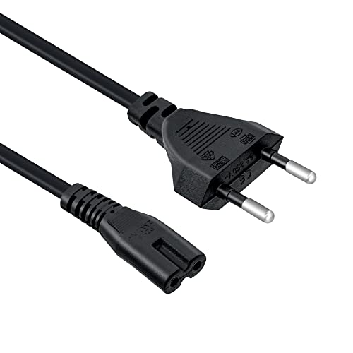 Tolesum 3m PS5 Netzkabel, Euro-Stecker C7 2-poliges Netzkabel für PS5 / PS4 / PS3 / Xbox Serie X/S - Schwarz