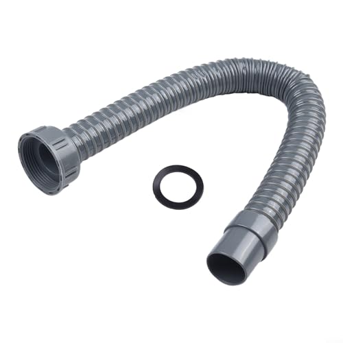 Sumsoctober Flexibles, einziehbares Ablaufrohr für 55 mm Gelenkauslass, erweiterbares Abflussrohr, Kunststoffwinkel, einfaches Verlängerungsrohr (0,5 m)