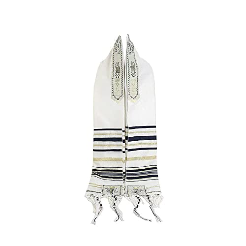 Tallit Gebetsschal Jerusalem Messianisch Christlicher Tallit Messianic Tallits Gebet Schal Covenant Messianic Tallit Gebetsschal jüdisch christlich tallits mit hebräischem Schriftzug (Schwarz)