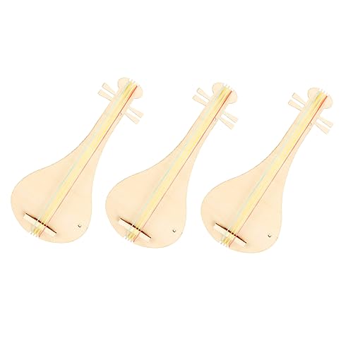 ibasenice 3 Sets Pipa Holz Graffiti Pipa Musikinstrument Kindergarten DIY Laute Pipa DIY Pipa Musikinstrument Pipa Musikinstrument Für DIY Laute Pipa Ohne Loch