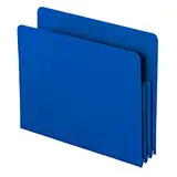Smead Poly-Dokumententasche, gerader Schnitt, 8,9 cm Erweiterung, Briefgröße, Blau, 4 Stück pro Box (73503)