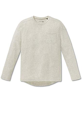 Schiesser Jungen - Teens Schlafanzugoberteil Shirt 1/1 Langarm - 163292, Größe Kinder:M, Farbe:grau-Melange