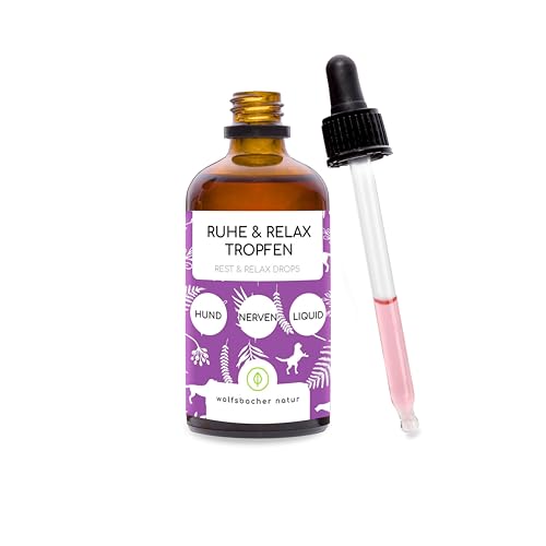 Natürliches Beruhigungsmittel für Hunde | Schnell und zuverlässig | Hochdosiert mit L-Tryptophan (2.000mg) für Ruhe und Entspannung | Anti-Stress Tropfen für Hunde