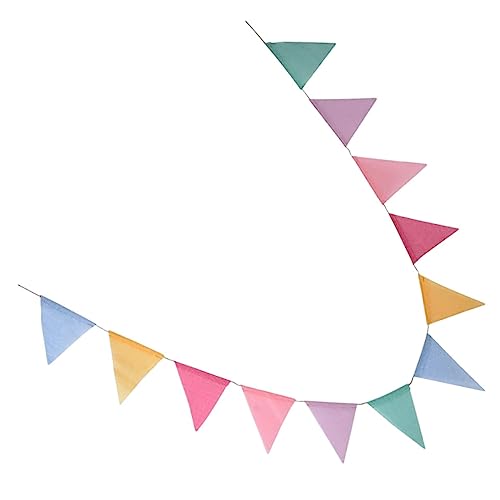 Amosfun 4 Wimpel Zugblumen Banner Geburtstagsbanner Hochzeitsbanner Wimpelbanner Willkommensbanner Farbige Flagge Hängende Dekorationen Außenkranz Krippendekor Girlanden