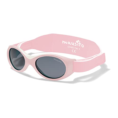 Mausito baby Sonnenbrille 0-1,5 Jahre Mädchen vergleichssieger Sonnenbrille Baby BPA-frei 100% UV schutz biegsam verstellbares Band Europäisches Design Baby Sonnenbrillen