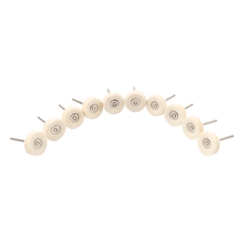 FSFYUK 10 stücke 25 * 3 * 7mm Filz Polieren Rad Polieren Pad Halter Disc Wollfilz Winkel Grinder Beige