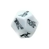 Hilai Würfel Würfelspiele, Sex Dice 12 Positionen sexy Romantik lieben Glücksspiel für Erwachsene Spiel Erotik Sexspielzeug für Paare Weiß