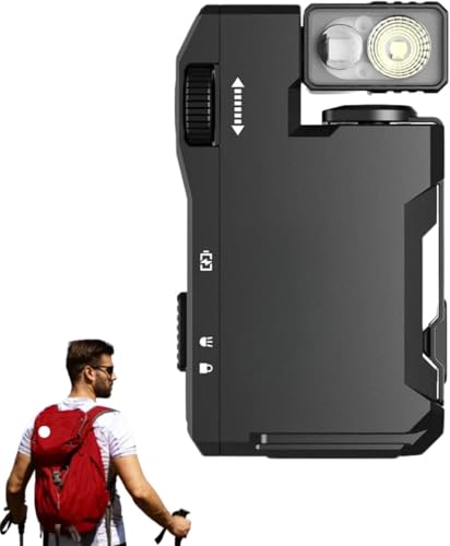 G5 EDC Taschenlampe 400 Lumens, G5 Aufladbar EDC Flashlight, Tragbar Flache Mini Taschenlampe mit 3 Modi, IP68 Wasserdicht Magnetische LED Taschenlampen für Notfall und Tägliche Verwendung (Schwarz)