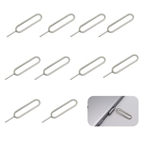 10 Stück SIM Karte Nadel, SIM Kartenträger Auswerfer Pin Auswerfen Removal Tool, SIM Pin Handy Nadel Kompatibel mit Allen iPhone, Android, HTC, Samsung Galaxy Smartphone