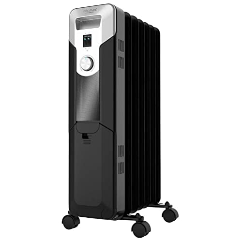 Cecotec Öl-Radiator ReadyWarm 5620 Space. 1500 W, 7 Heizungsmodule, Temperaturregler, Warm Space Technologie, 3 Leistungsstufen, AutoOff System, Betriebsanzeiger, Schwarz