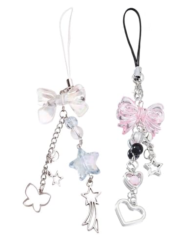 MYGLOAR Niedliche Handyanhänger, 2 Stück süße Anhänger, Schultergurte, Handyanhänger, Handyhüllen, Schlüsselanhänger, Kameraanhänger, Accessoires, Geeignet für Taschen, Preise, Rucksäcke, Anhänger