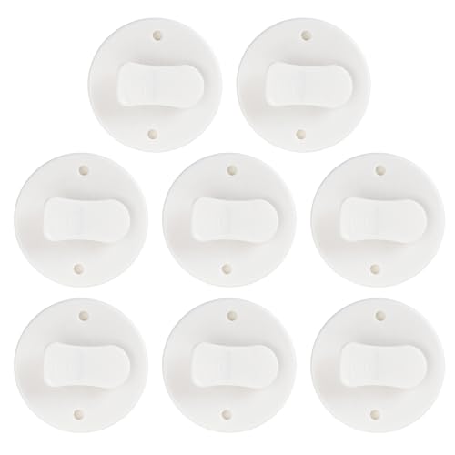 DEARBAG 8 Stück Duschvorhang Clips, Duschvorhang Befestigung, Schutz Spritzschutz Clips Selbstklebende Duschvorhang Halterung Winddichte Schutz Clips Klammern Weiß zum Halten von Duschvorhang