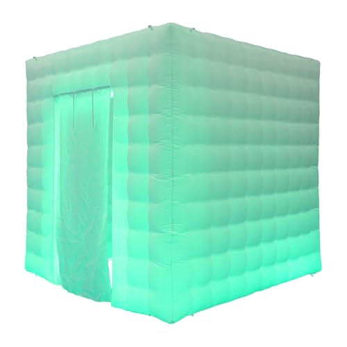 SAYOK Aufblasbares Fotostand-Gehäuse mit LED-Licht und Luftgebläse | 2.5m tragbares Fotostand-Kulissenzelt für Party-Hochzeits-Event (One Door)