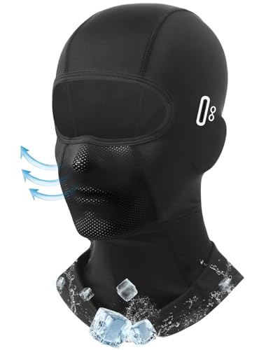 Sturmhauben, Skimaske, Balaclava, Fahrradmaske Sommer, Winddichte Maske, Gesichtshaube Schwarz, Geeignet für Outdoor-Sportarten, Wind- und Sonnenschutz, Radfahren, Skifahren, Motorräder(Schwarz)