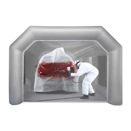 HHEMSTD Lackierkabine Aufblasbare Tragbares Spritzkabinenzelt mit Luftfiltersystem 400 * 250 * 220 cm für Autolackierung und Reparatur von Motorrädern