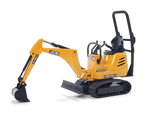 bruder 62003 - JCB Mikrobagger 8010 Cts - 1:16 Baustelle, Baufahrzeug, Löffelbagger, Minibagger, bworld, Baumaschine, Spielzeug