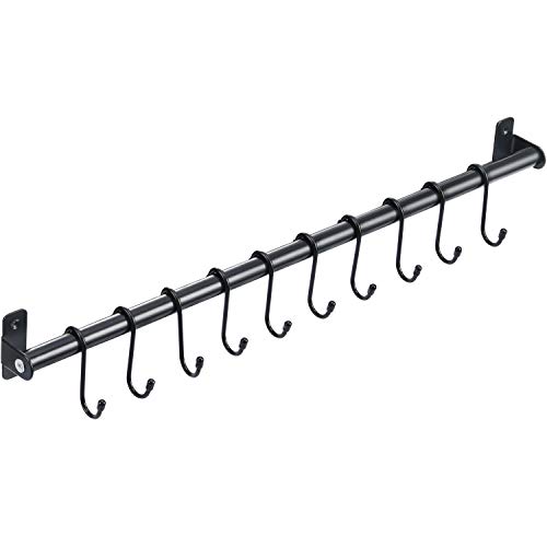 kingrack Küchenhalter,Küchen Hängeleiste,Pfannenhalter,Küchenreling Hängeleiste,Küchenhakenleiste,Relingleiste,Küchenrelingsystem,570mm x 1