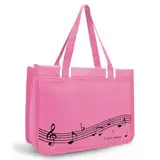 BestSounds Klaviertasche, Reißverschluss, wasserdicht, Musikbuch, Tragetasche, Klavierzubehör für Studenten, Kinder, Frauen, Geschenke für Musiker (rosa Musik)