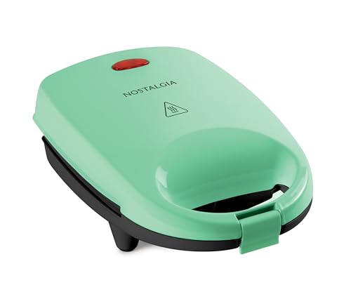 Nostalgia MyMini Persönlicher Sandwichmaker, Antihaft-Panini-Presse, Pizza-Taschen, Quesadillas, Mintgrün
