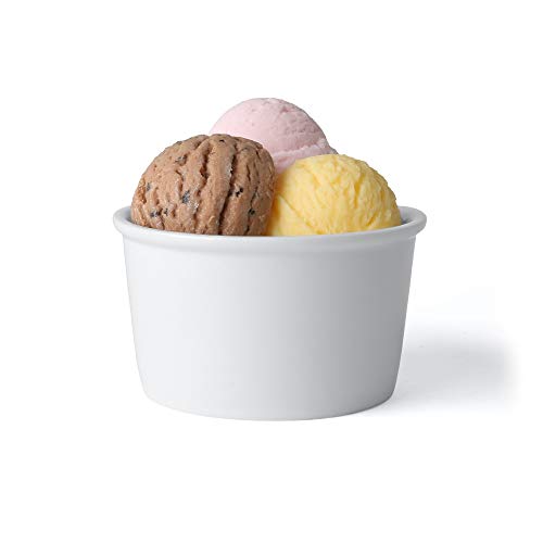 Holst Porzellan ES 301 Porzellan 6er Pack Eisbecher 10 cm Gelateria, weiß, 10.5 x 6 cm 0.3 l, 6 Stück