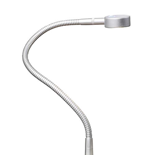 kalb Material für Möbel LED Bettleuchte Leseleuchte Bettlampe Flexleuchte chrom silbergrau Touch Schalt, Farbe:silbergrau/alu eloxiert, Größe:1er Set