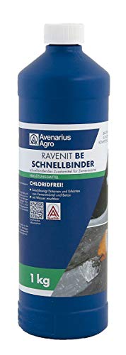 Avenarius Agro Ravenit BE Schnellbinder Beton Zement Schnell Erhärter 1 kg Flasche farblose Flüssigkeit chloridfrei