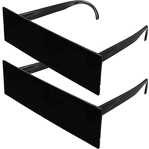 2 Stücke Zensur Brille Sonnenbrille, Sonnenbrille Brille, Pixelig Mosaik Brille Lustige Party Brillen für Karneval Bars Faschingsparty Cosplay Kostüm Halloween Geburtstag