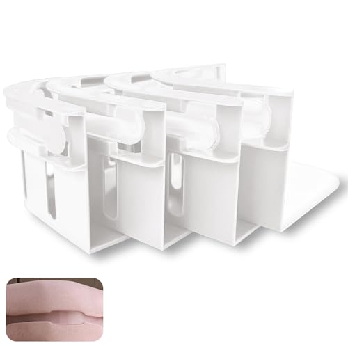BIOECEUA Bettlakenhalter mit Verschlussstreifen, 4 Stück Laken-Eckenhalter für jedes Spannbettlaken, halten die Laken fest und straff, passend für alle Matratzen (Weiß 4pcs)