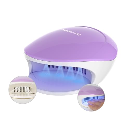 TOUCHBeauty Mini-Nageltrockner für klassischen Nagellack 2-in-1 Nageltrockner mit Ventilator und UV-Licht – Tragbares elektrisches Maniküregerät zum schnellen Trocknen von Nagellack zu Hause