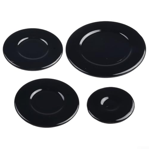 Gasherd-Brennerkappe, 4 Stück, 55 mm/75 mm/100 mm, verdicktes Herdhut-Set, Herddeckel, Kochfeld-Brennerkappe für die meisten Gasherd-Brenner (konkav)