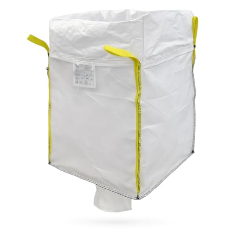 Big Bag mit Füllschürze und Auslaufstutzen, 90x90x110 cm, 1500 kg Tragfähigkeit, 1 m³ Volumen
