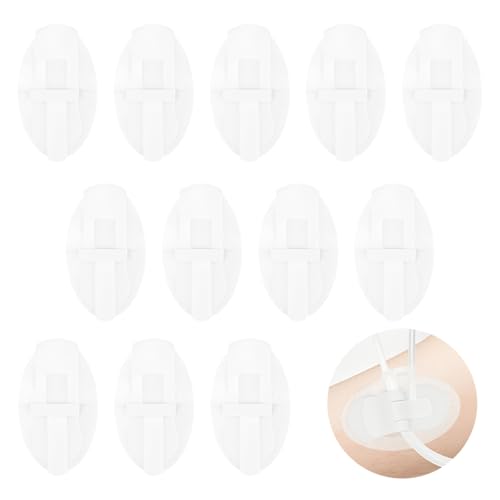 FERCAISH 12 Stück Katheter Stabilisierungsgerät,Katheterbeinbandhalter Aufkleber, Katheterhalter Adhesive, Katheter Fixierung-Aufkleber, für Krankhaus Klinik Apotheke Familienalltag (Weiß)