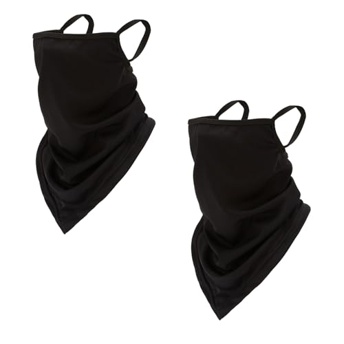 2-Stück Motorrad Halstuch Herren,Mit Ear Loops Multifunktionstuch Motorrad,Halbe Sturmhaube Motorrad,Sommer Atmungsaktive Motorradmaske Damen,Halswärmer Motorrad Gesichtsmaske,Ninja Gesicht Tuch