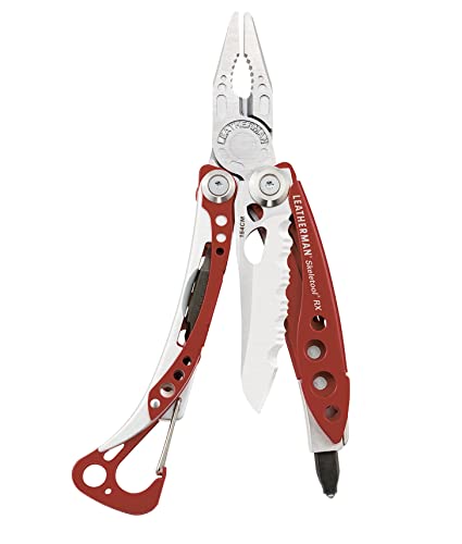 LEATHERMAN - Skeletool RX, das leichte und kompakte Multifunktionswerkzeug für Rettungskräfte, mit Glasbrecher, Rot