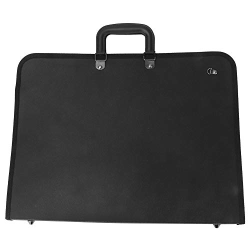 Kunst-Portfolio-Hülle, A3, Portfolio-Hülle, A3, Schwarz, PVC, Tragbare PVC-Plattentasche, A3-Zeichnungsskizzenbrett-Aufbewahrung, Aktentasche, Dokumenten-Tragetasche