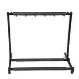 5-Fach Gitarrenständer, Gitarren Display Stand, Metallgitarrenständer für 5 Gitarren, Gitarrenstativ für Akustikgitarre Akustikbass, Mehrfachständer Electric Gitarrenständer mit Gummischutzpolster