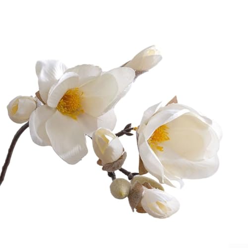 Atemberaubender Magnolien-Blumenzweig, perfekt für Hochzeitsorte und Anlässe (weiß)