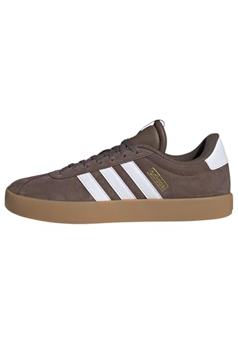 adidas Vl Court 3.0 Shoes Herren Schuhe, Earth Strata Cloud White Gold Metallic, 42 2/3 EU