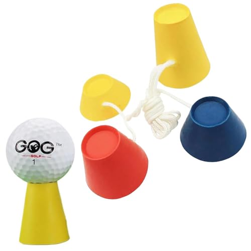 CYXZMYA Golf Tees Gummi,Winter Golf Tees Gummi,Jumbo Gummi Golf Tees,Verschiedene Höhen und Mehrfarbig Gummi Golf Tees,4 Verschiedene Höhen Golf Tee,Kunststoff Golf Tees Indoor Outdoor Training