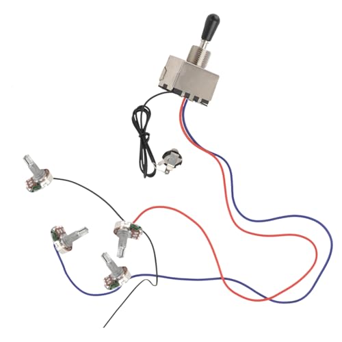 SHOWERORO Gitarrenparts gitarren ersatzteile gitarrenzubehör Gitarren Elektronik Gitarrenwerkstatt Gitarrenlautstärke gitarren kabelsatz gitarre umschalten Gitarrenkabelbaum Black