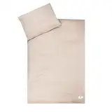 Julius Zöllner Musselin Kinderbettwäsche 100x135 + 40x60 cm | 2-teiliges Set aus Deckenbezug und Kissenbezug aus 100% Baumwollmusselin | Oeko-TEX Standard 100 | sand