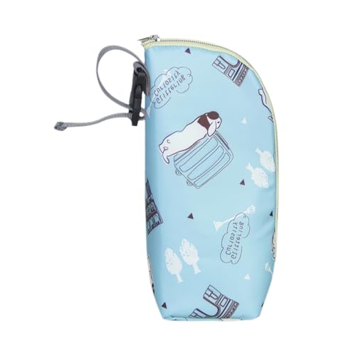 LEBKFT 1 Stück Baby Flaschenwärmer Tasche Isolierte Babyflaschentasche Tragbare Muttermilch Lagerung Tote Thermosflasche Muttermilch Kühltaschefür Aufbewahrungstasche für Babyflaschen (Blau)