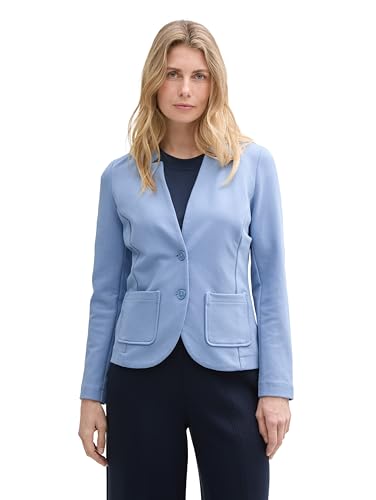 TOM TAILOR Damen 1038703 Blazer, 37106-Flawless Blue, XL
