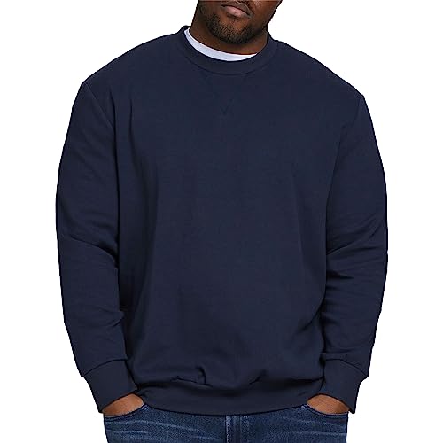 JACK & JONES Herren Basic Sweater Plus Size Langarm Sweatshirt Pullover Übergröße Jumper JJEBASIC