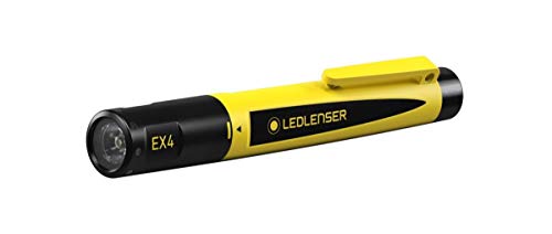 Ledlenser EX4 LED Stiftlampe | Explosionsgeschützte Pen-Light Taschenlampe für Ex-Zone 0/20 | 50 Lumen | 35 m Leuchtweite | 7 Std. Laufzeit | IP-Schutz, 65 g | Batteriebetrieb inkl. AAA-Satz