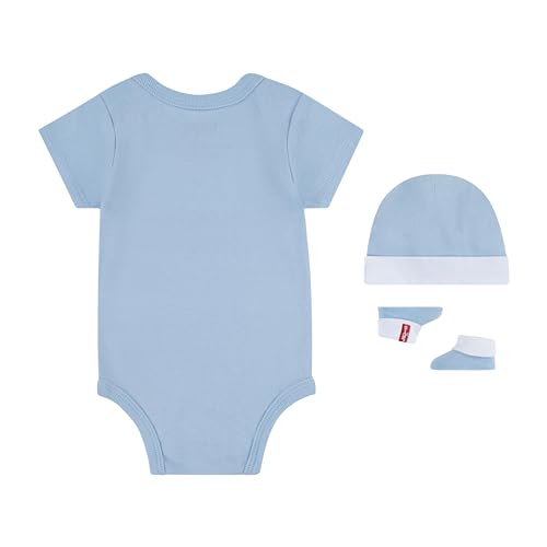 Levi's Unisex Baby Lhn Understated Batwing 3pc SE Nl0331 Aufeinander abgestimmte Outfits, Niagra Mist, 0-6 Months